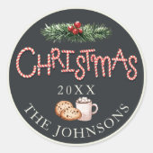 Weihnachtskeks Hot Cocoa Gefallen Aufkleber (Vorderseite)
