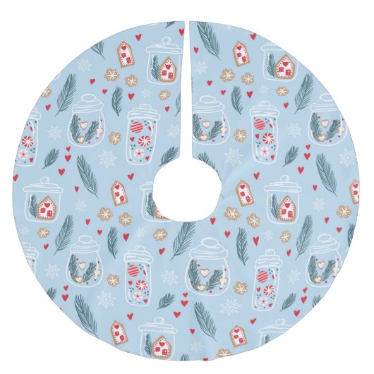 Weihnachtskeks Jar Nordic Scandi Polyester Weihnachtsbaumdecke (Vorderseite)