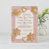 Weihnachtskeks | KARIERT | Ferienhaus Einladung (Stehend Vorderseite)