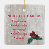 Weihnachtskeks Keramikornament (Rückseite)