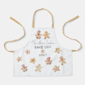 Weihnachtskeks Lebkuchen Mann Bake Off Name Schürze (Vorderseite)