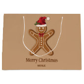 Weihnachtskeks mit Text Große Geschenktüte (Vorderseite)