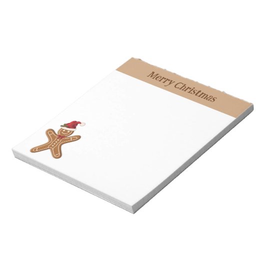Weihnachtskeks mit Text Notizblock (Rotiert)