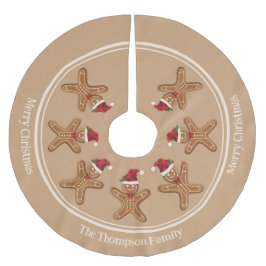 Weihnachtskeks mit Text Polyester Weihnachtsbaumdecke