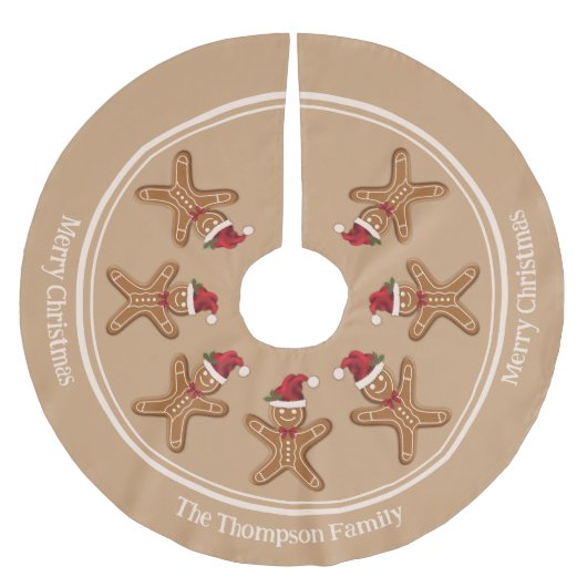 Weihnachtskeks mit Text Polyester Weihnachtsbaumdecke (Vorderseite)