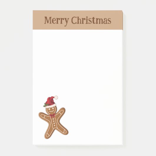 Weihnachtskeks mit Text Post-it Klebezettel (Vorderseite)