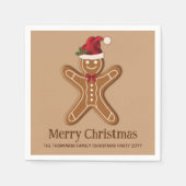 Weihnachtskeks mit Text Serviette (Vorderseite)