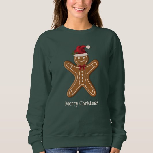 Weihnachtskeks mit Text Sweatshirt (Vorderseite)