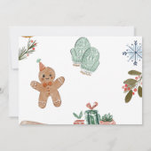 Weihnachtskeks Oh, was Spaß 1. Geburtstag Foto Einladung (Rückseite)