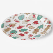 Weihnachtskeks-Papierplatte Pappteller (Schrägansicht)
