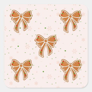 Weihnachtskeks Quadratischer Aufkleber