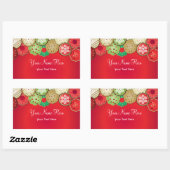 Weihnachtskeks Rechteckiger Aufkleber (Blatt)