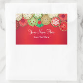 Weihnachtskeks Rechteckiger Aufkleber (Tasche)