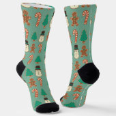 Weihnachtskeks Socken (Gewinkelt)