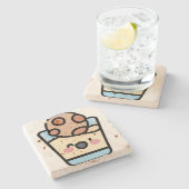 Weihnachtskeks Steinuntersetzer (Seitenansicht)