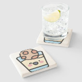 Weihnachtskeks Steinuntersetzer (Seitenansicht)