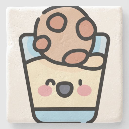 Weihnachtskeks Steinuntersetzer (Vorderseite)