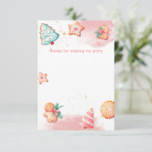 Weihnachtskeks Zwei süße 2. Geburtstag Dankeskarte (Stehend Vorderseite)