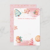 Weihnachtskeks Zwei süße 2. Geburtstag Dankeskarte (Vorne/Hinten)