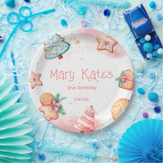 Weihnachtskeks Zwei Süße Pappteller (Party)