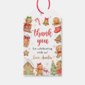 Weihnachtskekse 1. Geburtstagsfeier Geschenkanhänger (Vorderseite)