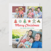 Weihnachtskekse 3 Foto Feiertagskarte (Vorderseite)