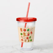 Weihnachtskekse Acryltrinkbecher (Rückseite)