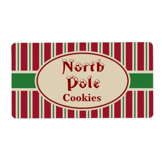 Weihnachtskekse am Nordpol - Geschenkmarken (Vorne)