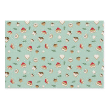 Weihnachtskekse auf grün und rosa