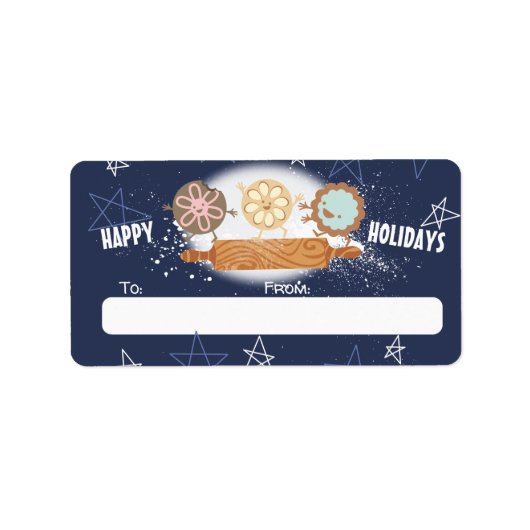 Weihnachtskekse aus der Küche des Geschenkaufklebe Adressaufkleber (Vorne)