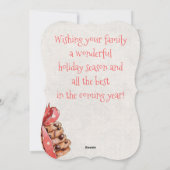 Weihnachtskekse aus der Küche Feiertagskarte (Rückseite)