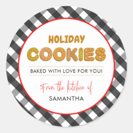 Weihnachtskekse aus der Küche von Runder Aufkleber
