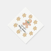 Weihnachtskekse Babydusche Serviette (Ecke)