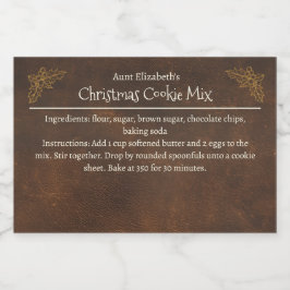 Weihnachtskekse Backen Mix Personalisiert Lebensmitteletikett