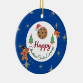 Weihnachtskekse Blaukuchen-Lebkuchen Keramik Ornament (Rechts)