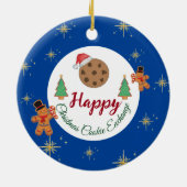 Weihnachtskekse Blaukuchen-Lebkuchen Keramik Ornament (Hinten)