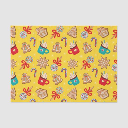 Weihnachtskekse, Bonbons und Tasse Seidenpapier (Vorderseite)