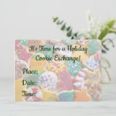 Weihnachtskekse Buntes Feiertagsgebäck Einladung (Stehend Vorderseite)