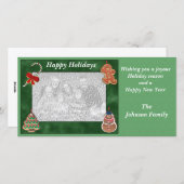 Weihnachtskekse Candy Cane Fotokarte Feiertagskarte (Vorne/Hinten)