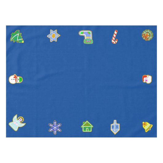 Weihnachtskekse Chrismukkah Tablecloth Tischdecke (Vorderseite (Horizontal))