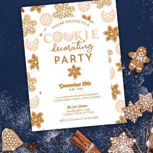 Weihnachtskekse dekorieren Feiertagsparty Postkarte