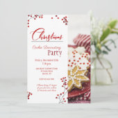 Weihnachtskekse Dekorieren Party Einladung (Stehend Vorderseite)
