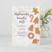 Weihnachtskekse dekorieren Party Einladung (Stehend Vorderseite)