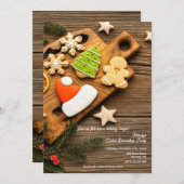 Weihnachtskekse dekorieren Party Einladung (Vorne/Hinten)