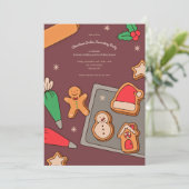 Weihnachtskekse dekorieren Party Einladung (Stehend Vorderseite)