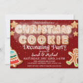 Weihnachtskekse Dekorieren Party Modernes Einladung (Vorderseite)