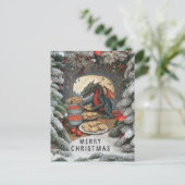 Weihnachtskekse des Drachen Postkarte (Stehend Vorderseite)