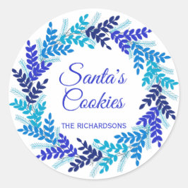 Weihnachtskekse des Weihnachtsmanns Runder Aufkleber