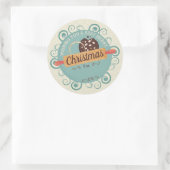 Weihnachtskekse, die aus der Küche personalisiert Runder Aufkleber (Tasche)