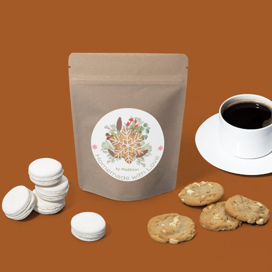 Weihnachtskekse Eigenhändige Liebe Runder Aufkleber